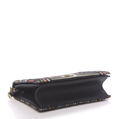 Christian Dior Embroidered Striped Medium Diorama Flap Bag Multicolor 4 of 16