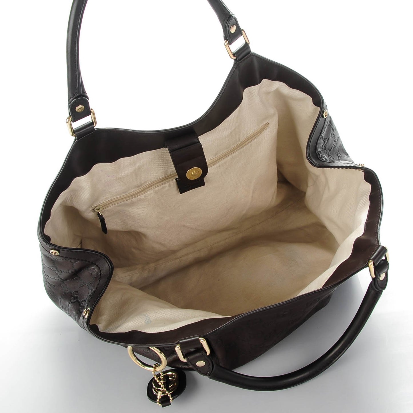 Guccissima Signature Large Sukey Tote Chocolate