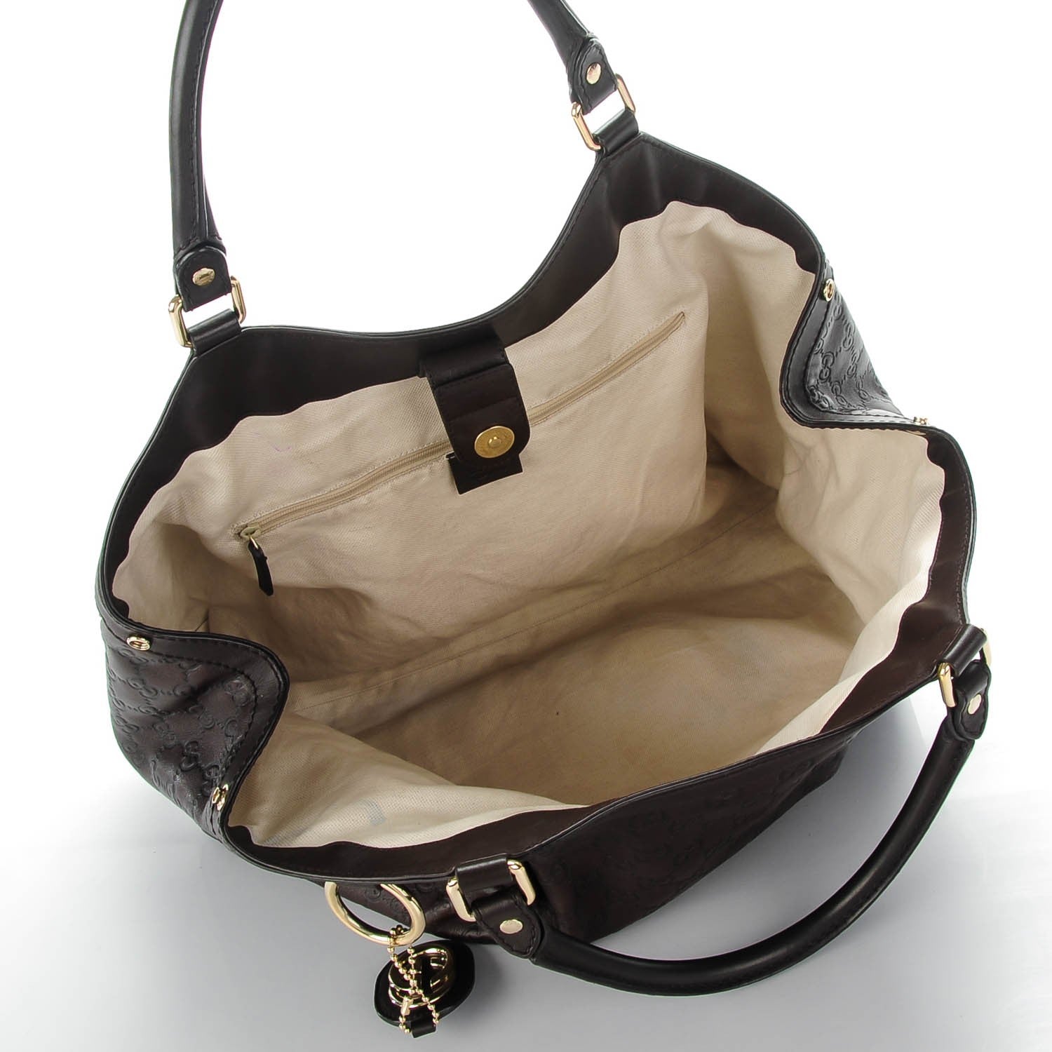 Gucci Guccissima Signature Large Sukey Tote Chocolate 5 of 7