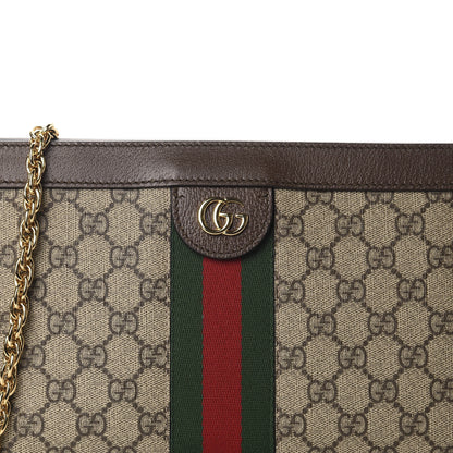 Gucci GG Supreme Monogram Web Small Ophidia Chain Shoulder Bag Brown 10 of 10
