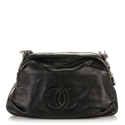 Chanel Lambskin Perforated Baseball Spirit Ligne Bag Black 1 of 9