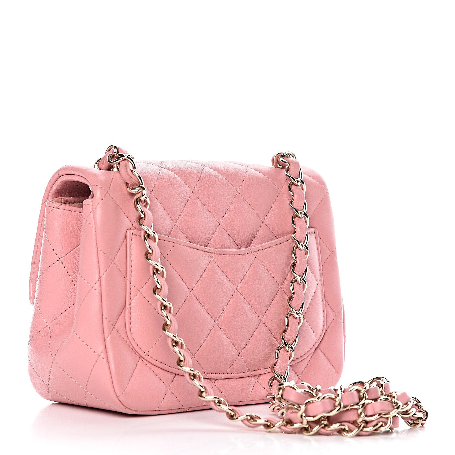 Chanel Lambskin Quilted Mini Square Flap Pink 3 of 11