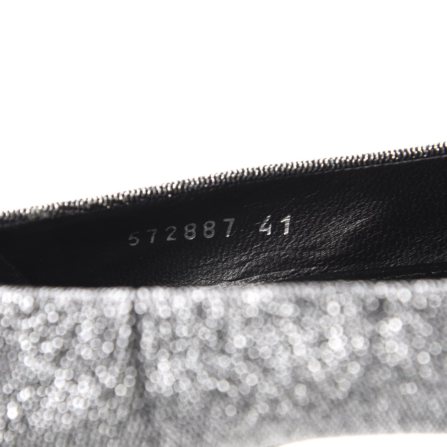 Shiny Fabric Square Knife 80mm Pumps 41 Silver