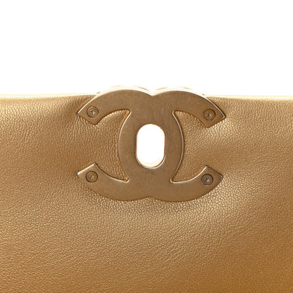 Chanel Metallic Goatskin Quilted Medium Chanel 19 Flap Gold 12 of 12