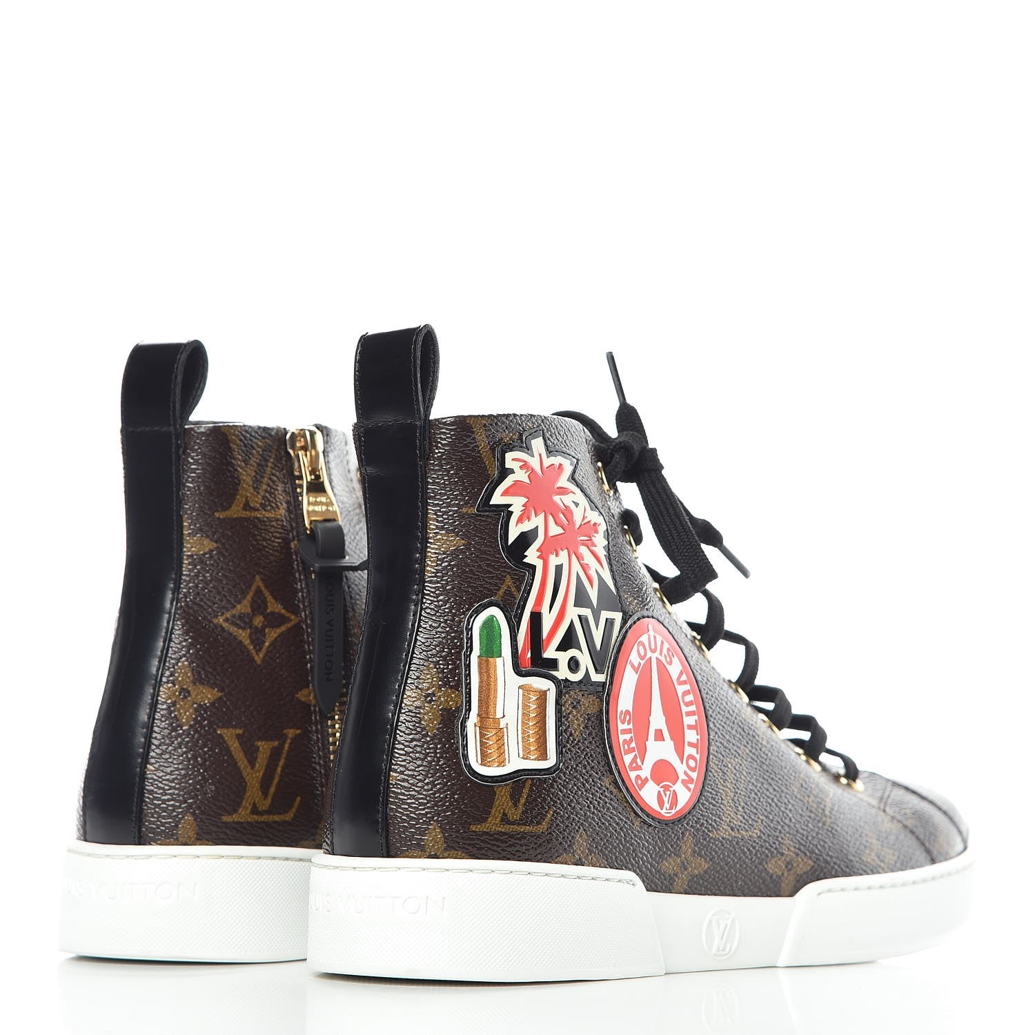 Louis Vuitton Calfskin Monogram World Tour Sneaker Boot 36 4 of 11