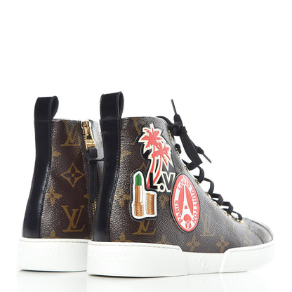 Louis Vuitton Calfskin Monogram World Tour Sneaker Boot 36 4 of 11