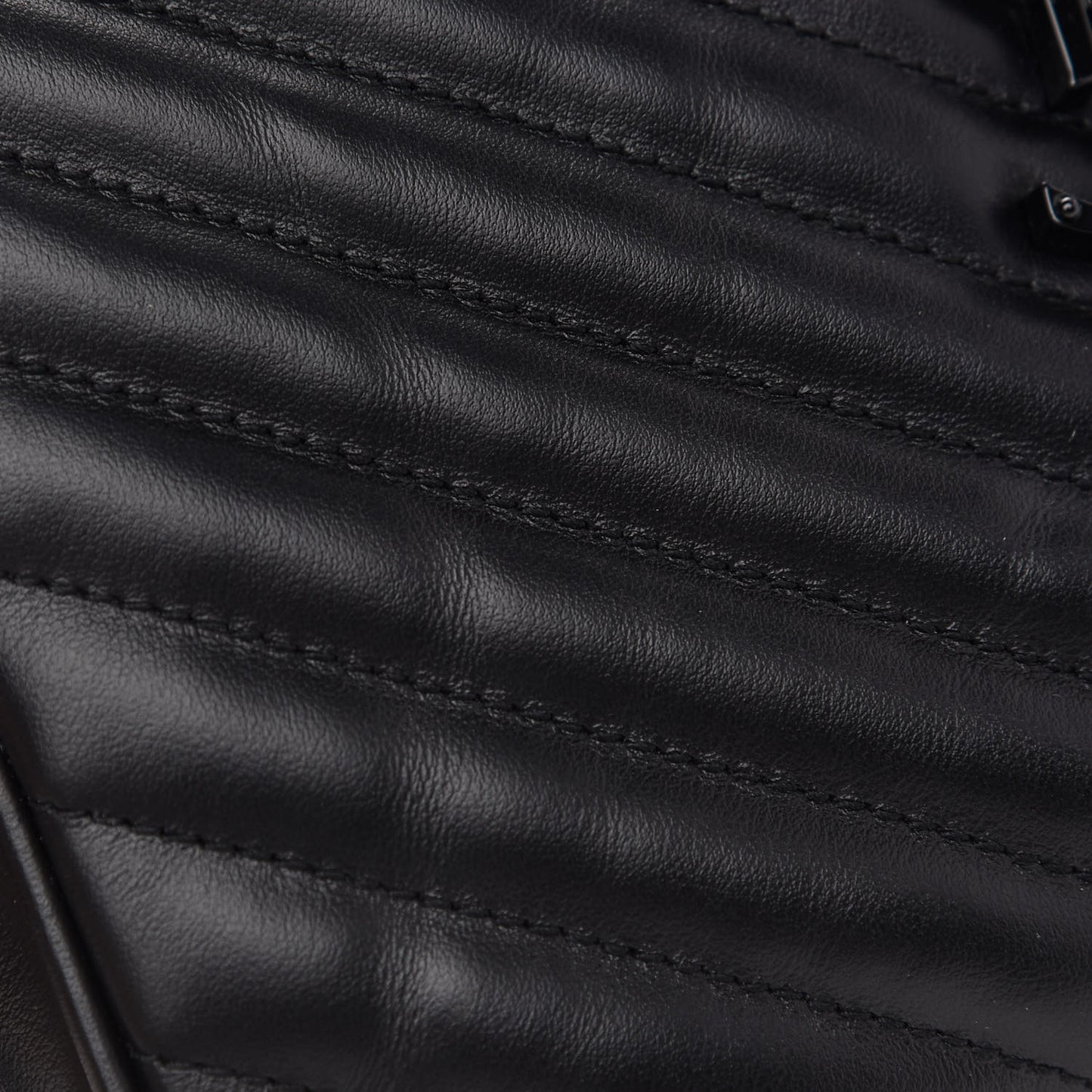 Calfskin Matelasse Monogram Lou Camera Bag Black
