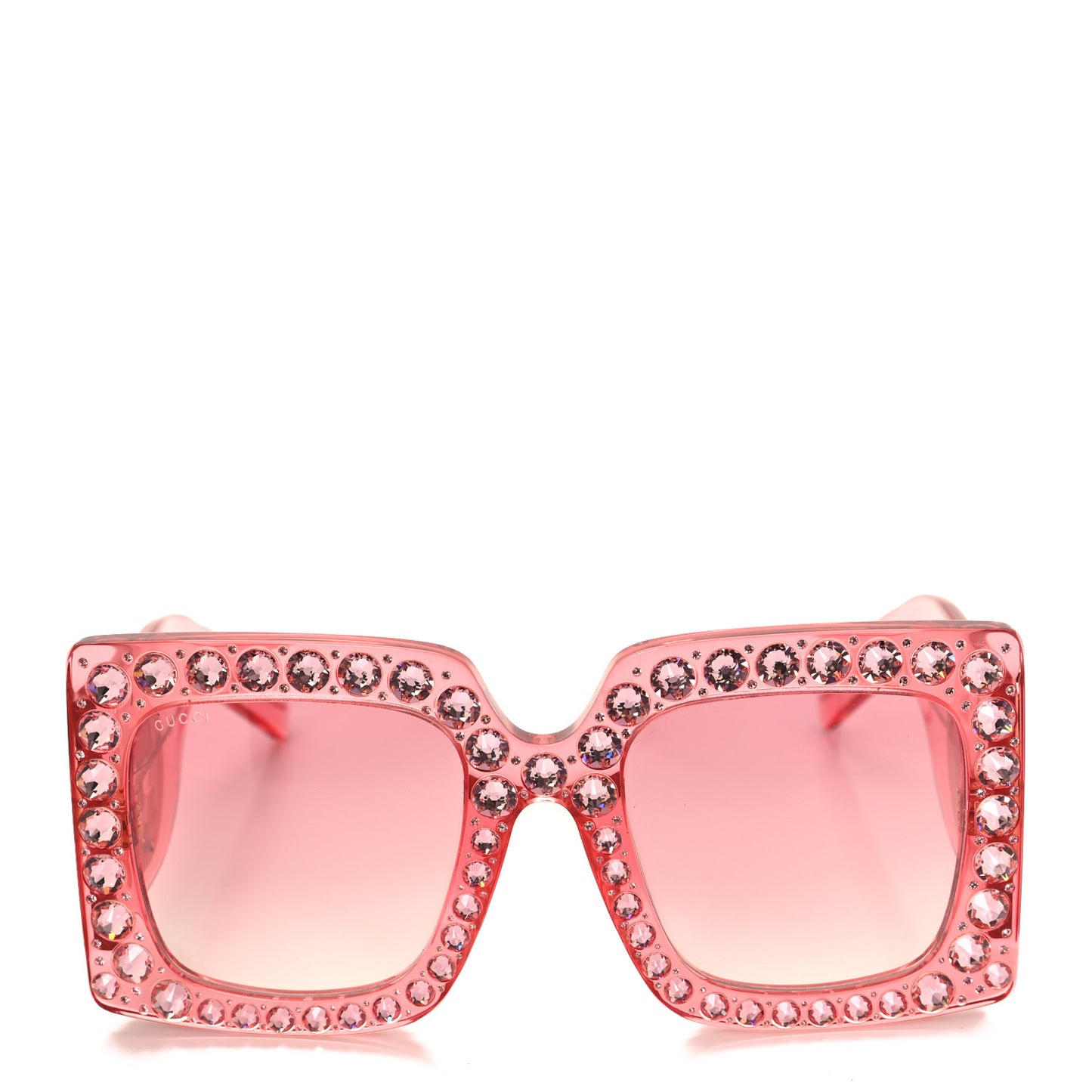 Acetate Crystal Oversize Sunglasses GG0145S Pink