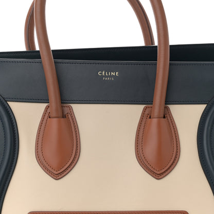 Celine Elephant Calfskin Mini Tri-Color Luggage Brown 7 of 12
