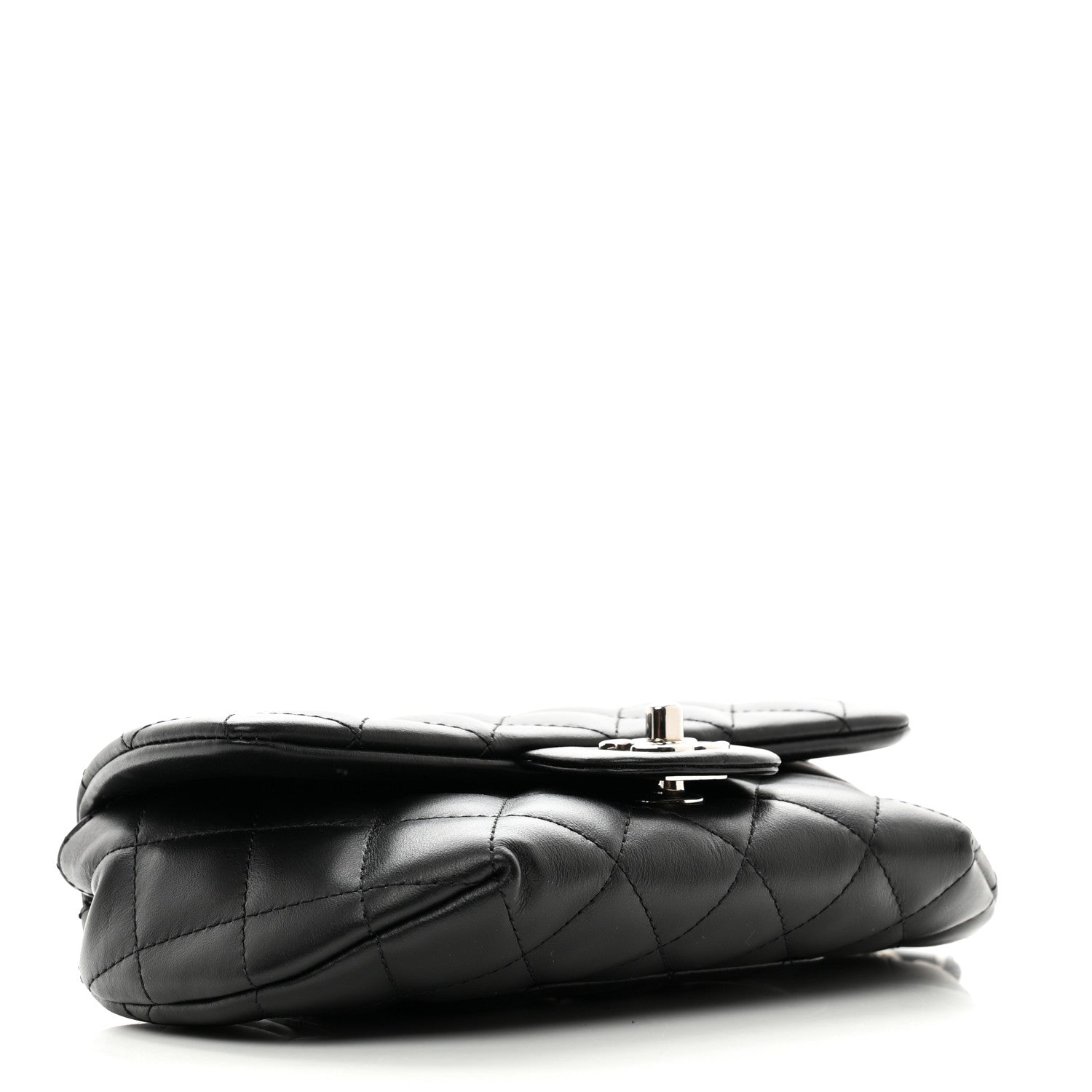 Chanel Calfskin Quilted CC Uniform Flap Belt Bag Black 4 of 11