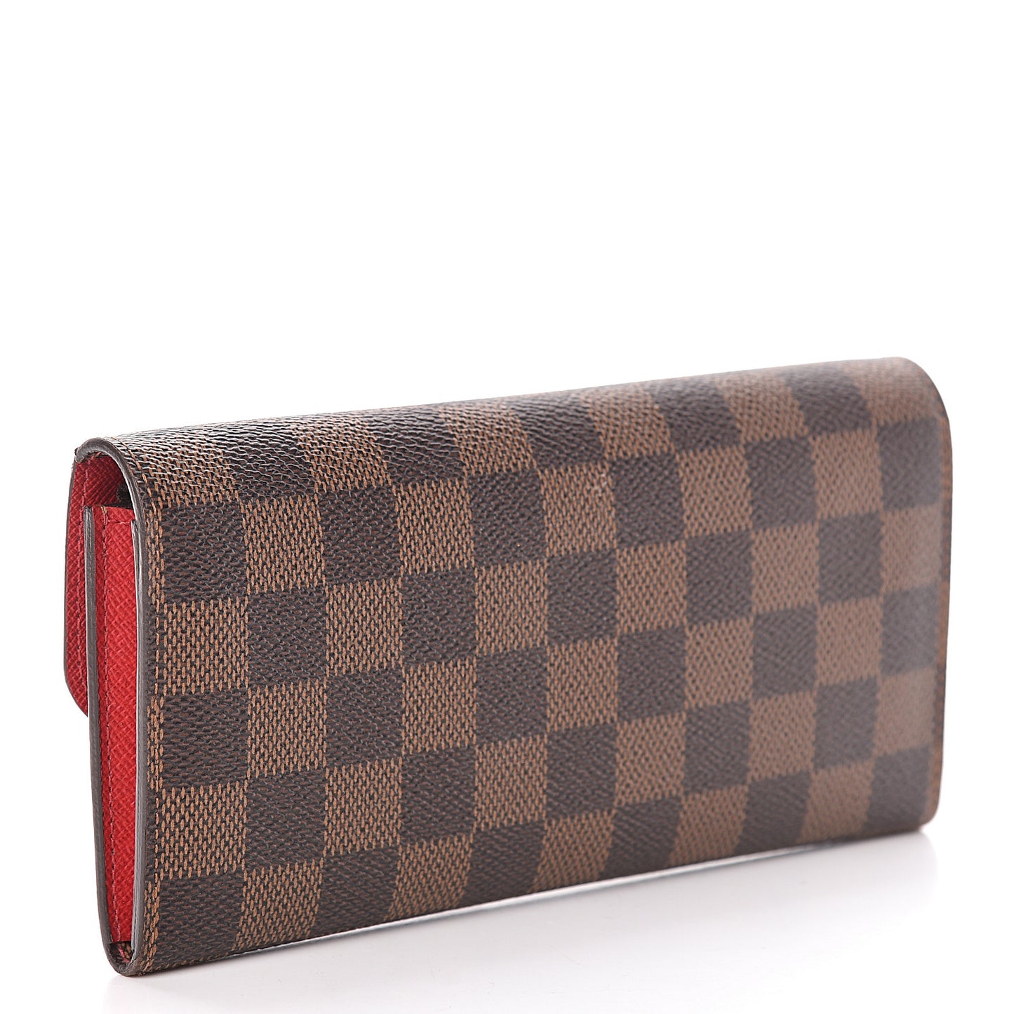 Damier Ebene Emilie Wallet Red