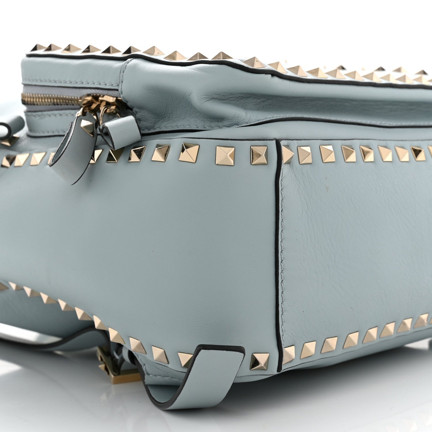 Valentino Garavani Vitello Medium Rockstud Backpack Sky Sorbet 9 of 10