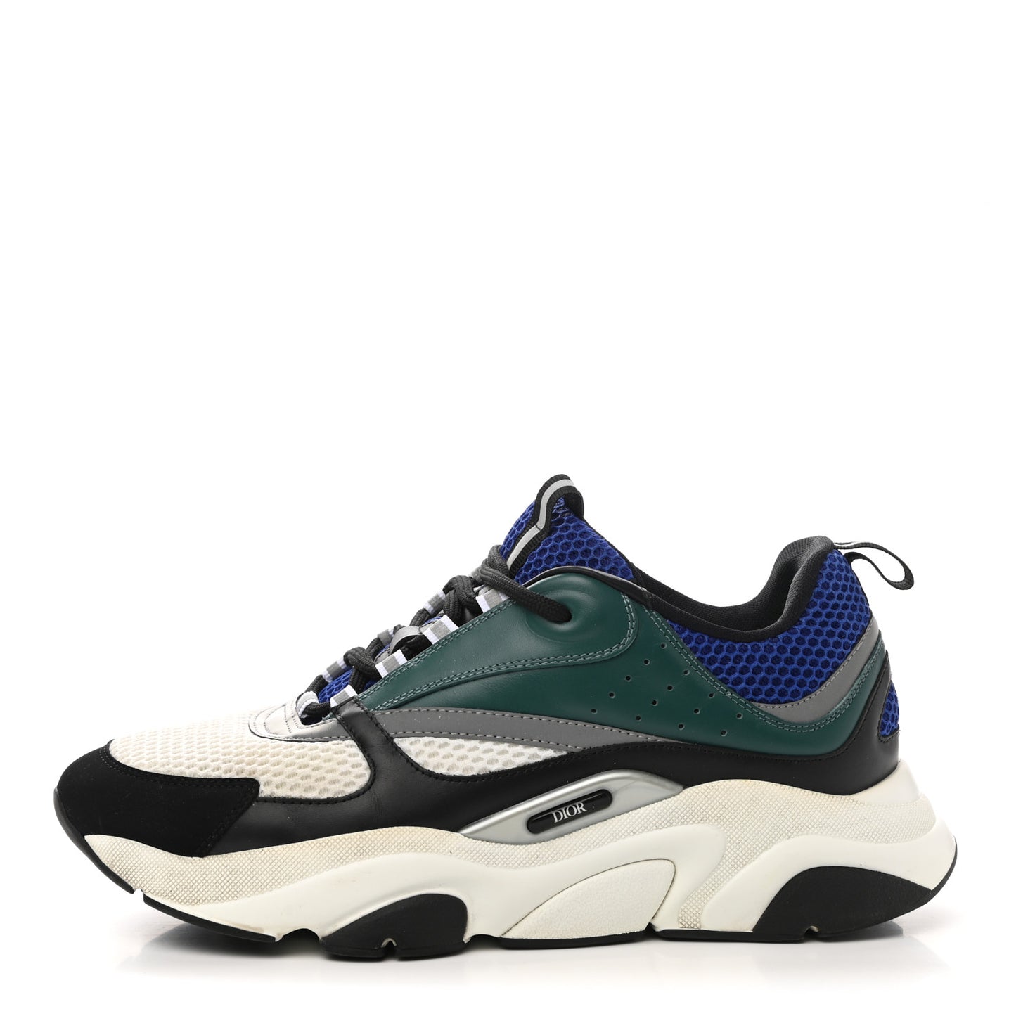 Technical Mesh Calfskin Mens B22 Sneakers 44 Dark Blue