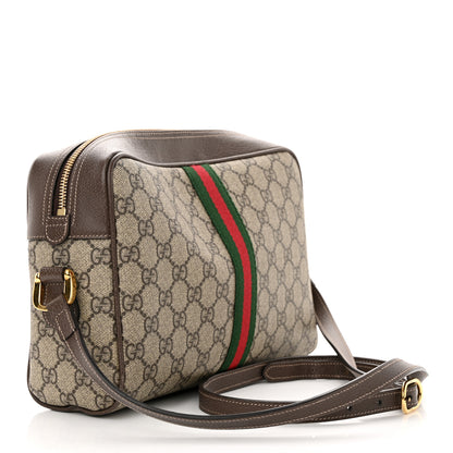 Gucci GG Supreme Monogram Web Small Ophidia Shoulder Bag Brown 3 of 12
