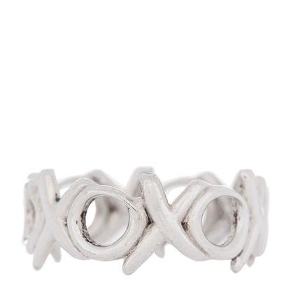 Tiffany Sterling Silver Paloma Picasso XO Band Ring 54 6.75 3 of 5