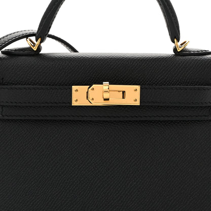 Hermes Epsom Mini Kelly Sellier 20 Black Black 8 of 11