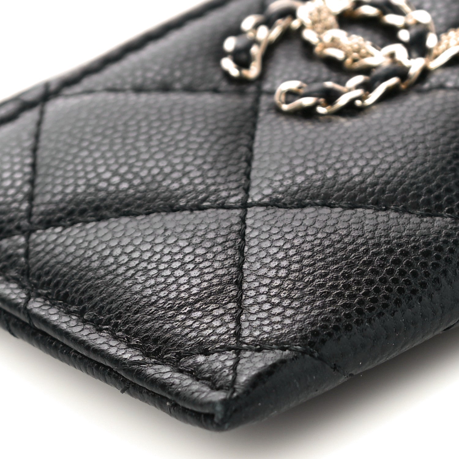 Chanel Caviar Quilted French New Wave Card Holder Black 10 of 12