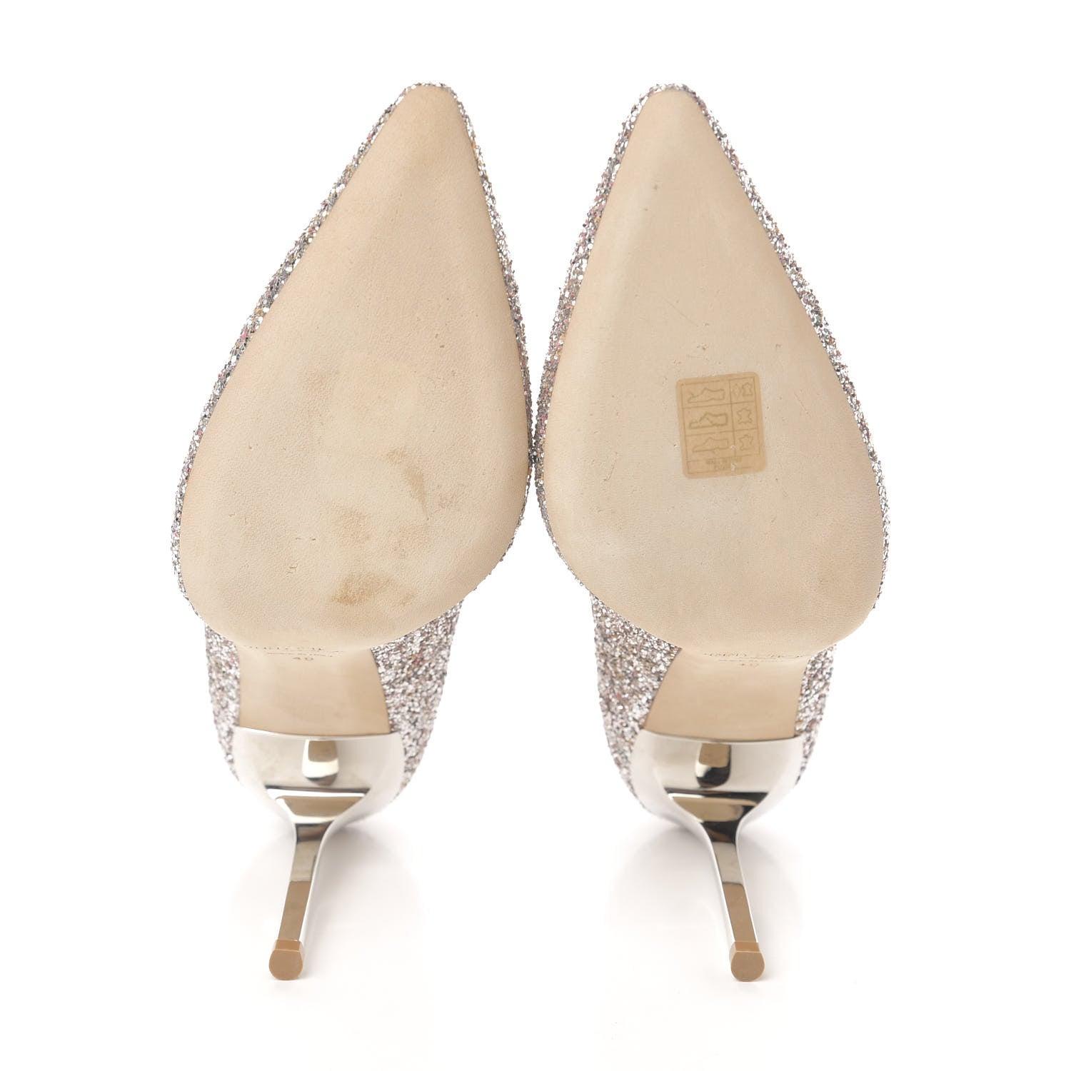 Jimmy Choo Coarse Glitter Romy 100 Pumps 40 Ballet Pink 5 of 9