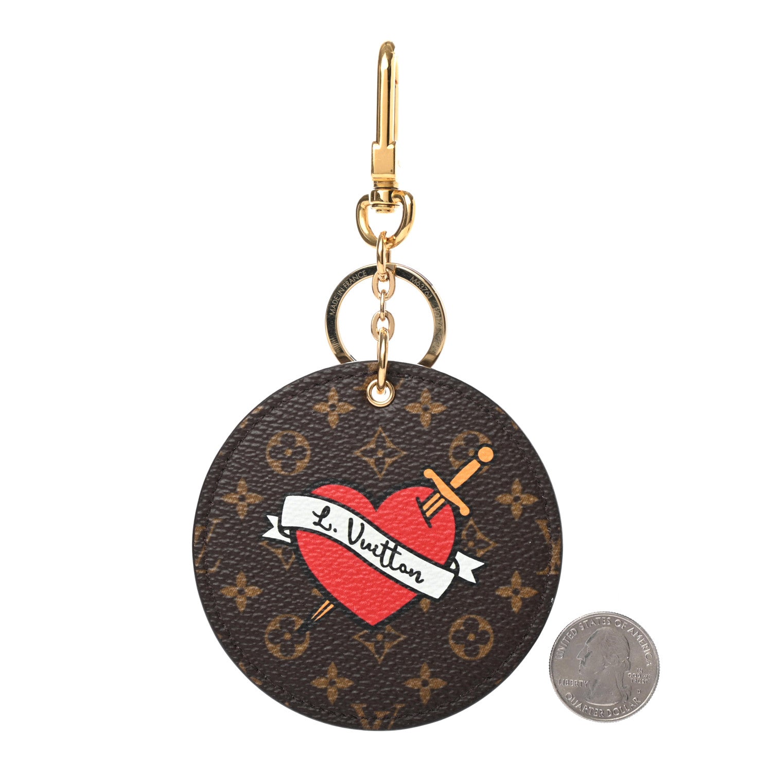 Louis Vuitton Monogram Stories Bag Charm Key Holder 2 of 4