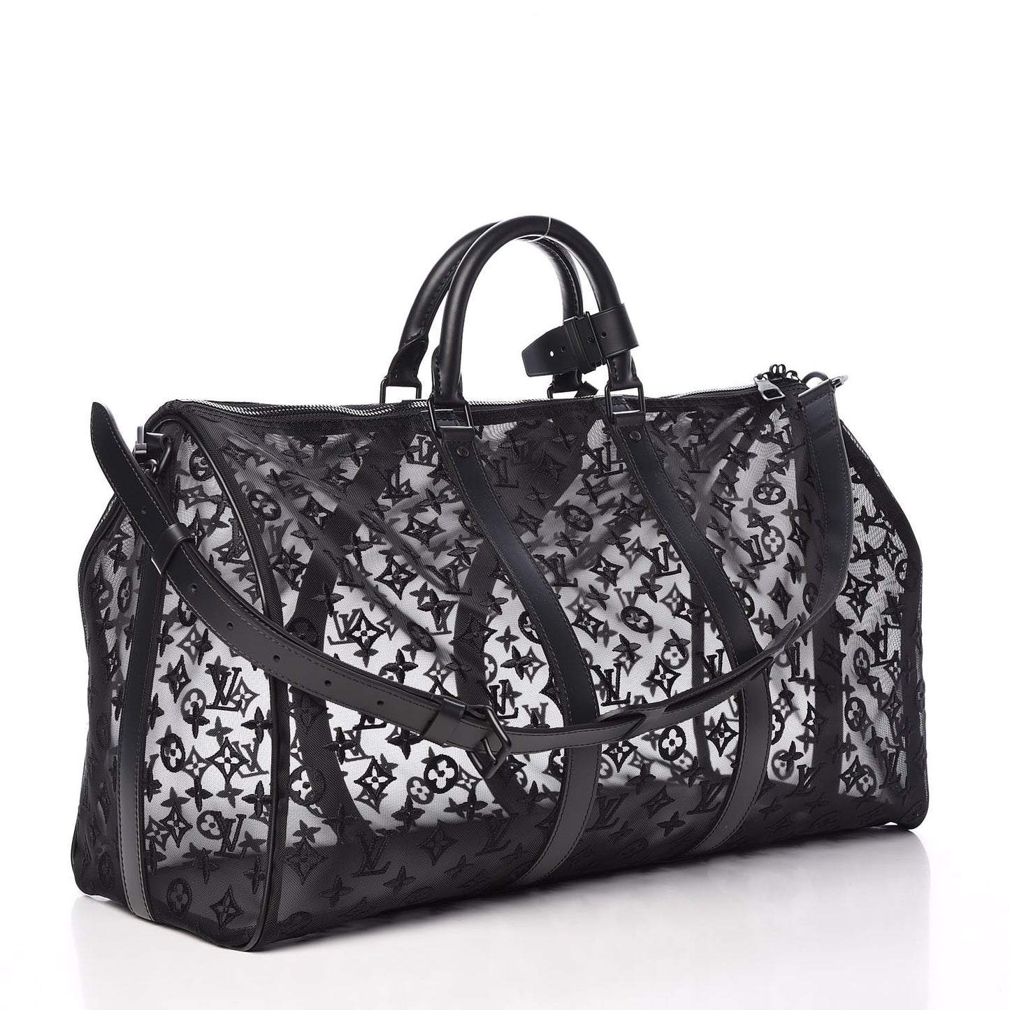 Monogram See Through Keepall Bandouliere 50 Black