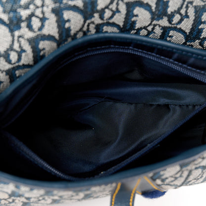 Christian Dior Monogram Saddle Bag Blue 6 of 11