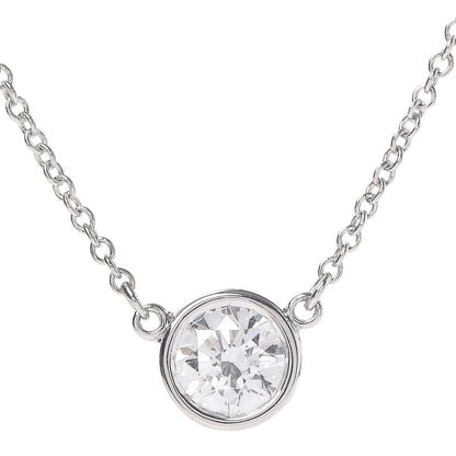 Tiffany Platinum Diamond .43ct Elsa Peretti Diamonds by the Yard Pendant Necklace 4 of 10