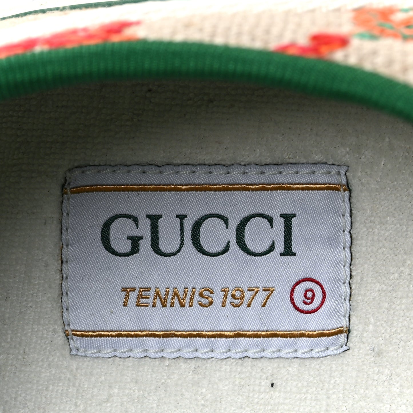 Linen Psychedelic Mini GG Monogram Men's 1977 Tennis Sneakers 9 Multicolor Mystic White