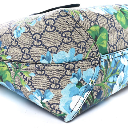 Gucci GG Supreme Monogram Blooms Medium Reversible Tote Beige Blue Navy 8 of 14