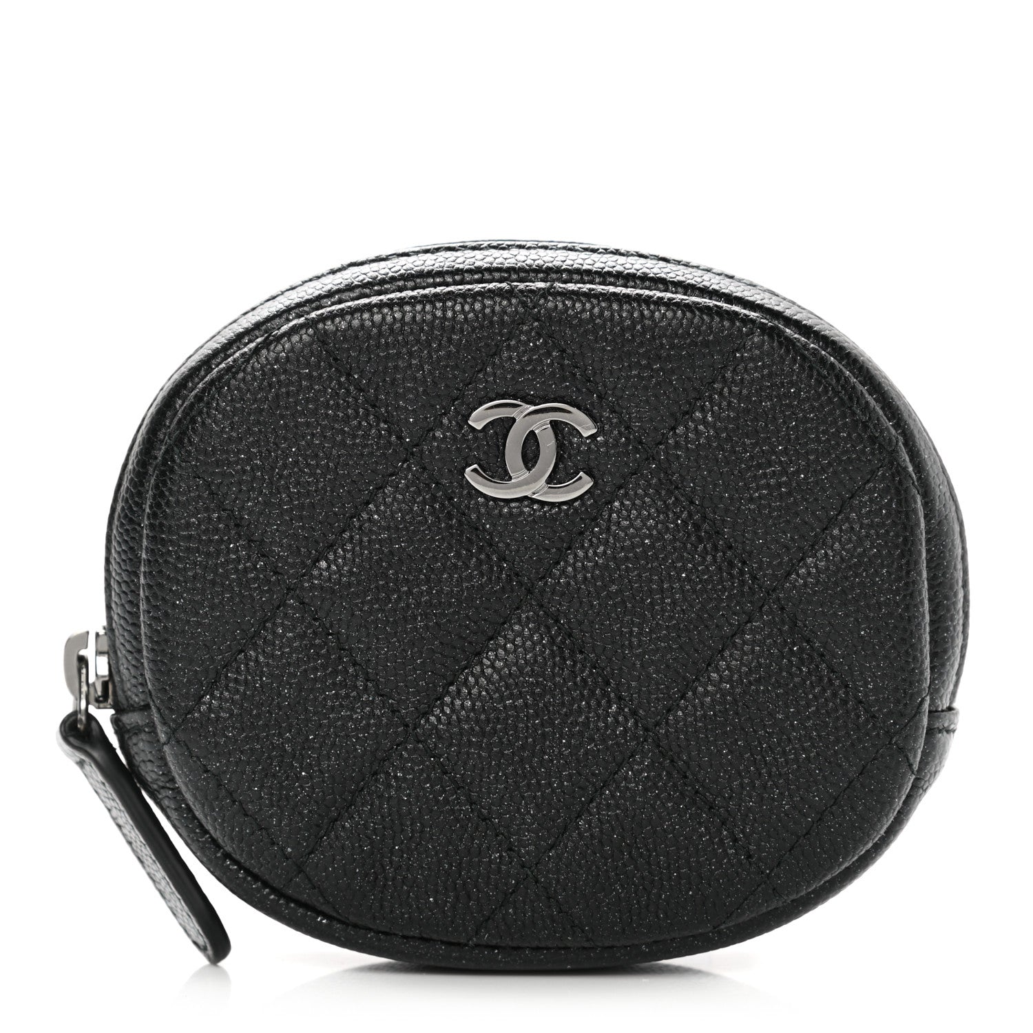 Chanel Iridescent Caviar Quilted Zip Around Classic Coin Purse Black 1 of 7