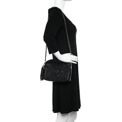 Chanel Lambskin Quilted Tassel Camera Case Black 2 of 11