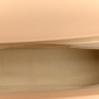 Chanel Grained Calfskin Quilted Medium Label Click Flap Bag Beige 4 of 10