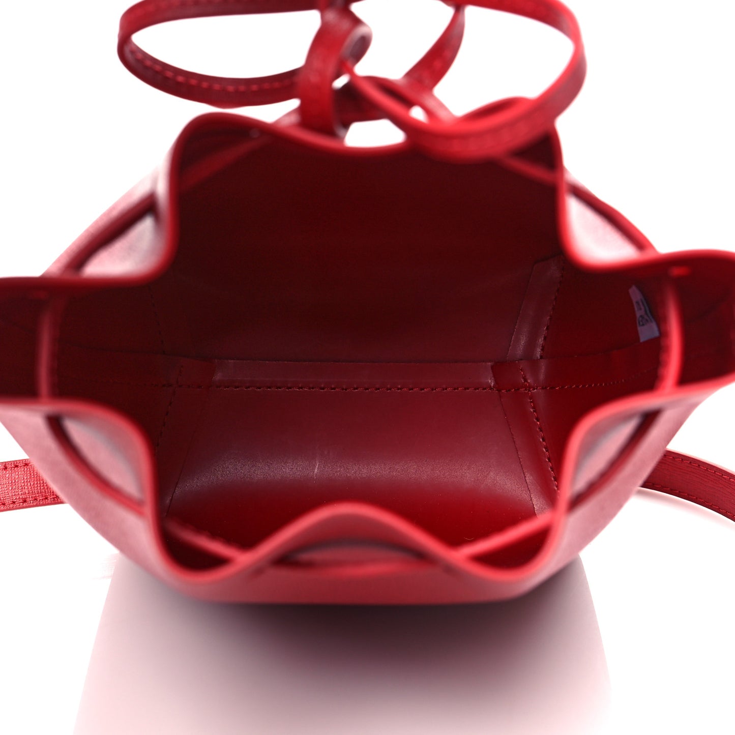 Saffiano Mini Bucket Bag Flamma