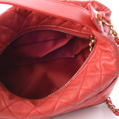 Chanel Lambskin Quilted Hobo Red 5 of 21