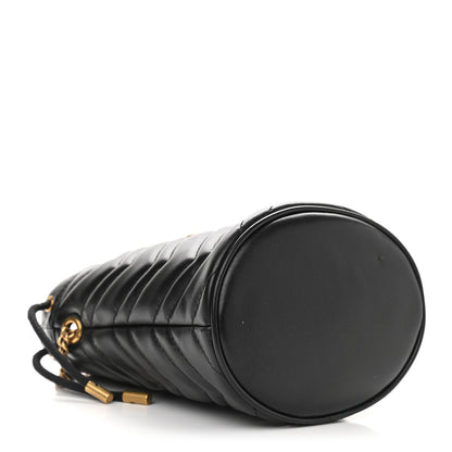 Gucci Calfskin Matelasse Mini GG Marmont 2.0 Bucket Bag Black 4 of 9