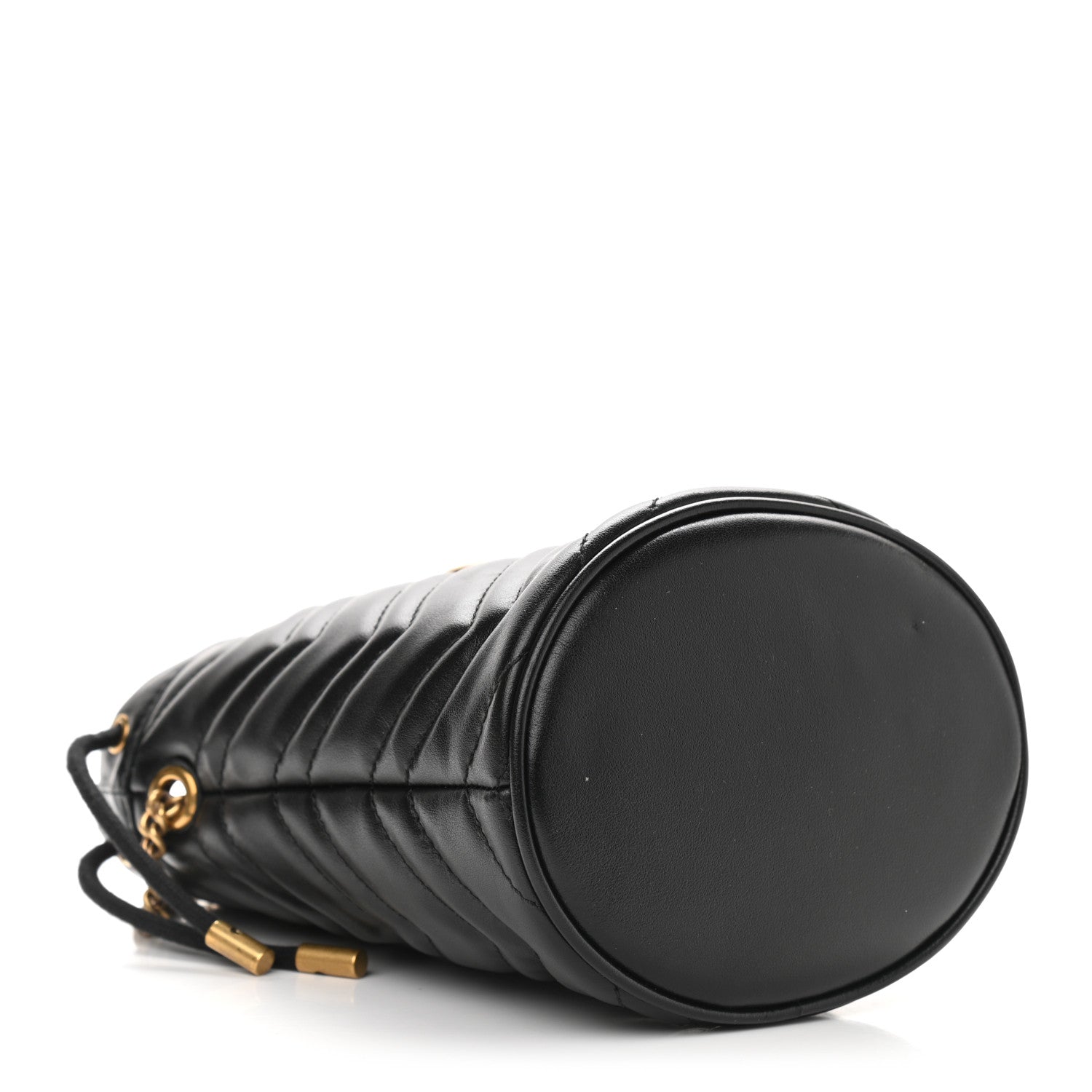 Gucci Calfskin Matelasse Mini GG Marmont 2.0 Bucket Bag Black 4 of 9