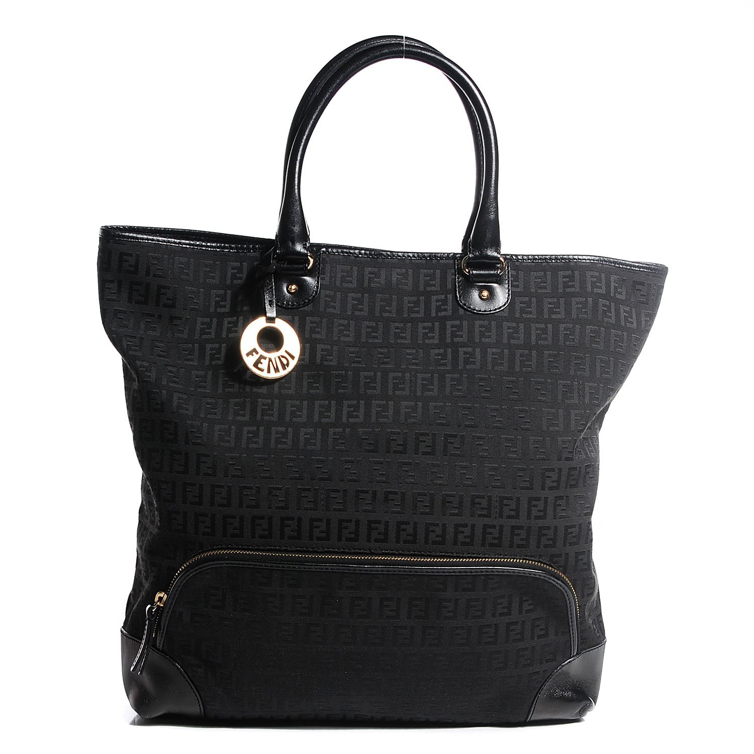 Fendi Zucchino Cuoio Chef Shopping Tote Black 1 of 9