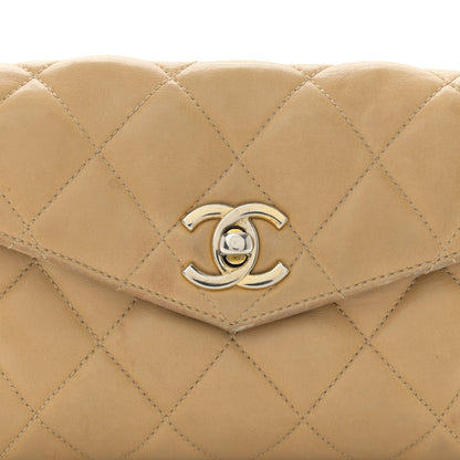 Chanel Lambskin Quilted Flap Waist Belt Bag 70 28 Beige 7 of 12