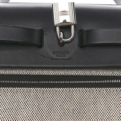 Hermes Toile H Berline Vache Hunter Herbag Zip PM 31 Black Ecru 6 of 12