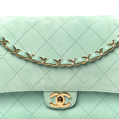 Chanel Suede Calfskin Small Souplissimo Maxi Flap Green 8 of 11