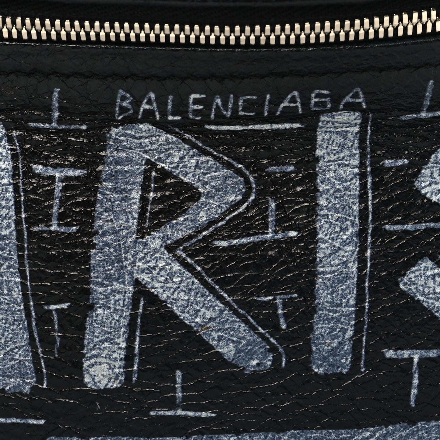Agneau Arena Graffiti All Over XXS Souvenir Belt Bag Black White