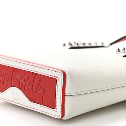 Christian Louboutin Calfskin Spikes Mini North South Cabata Tote White 9 of 13