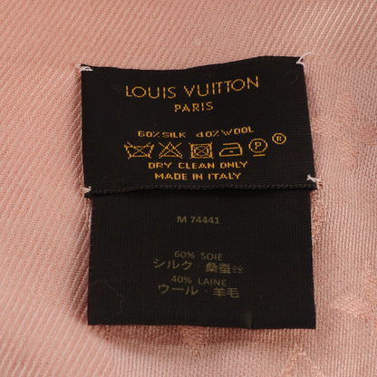 Louis Vuitton Silk Wool Monogram Shine Shawl Rose 4 of 5