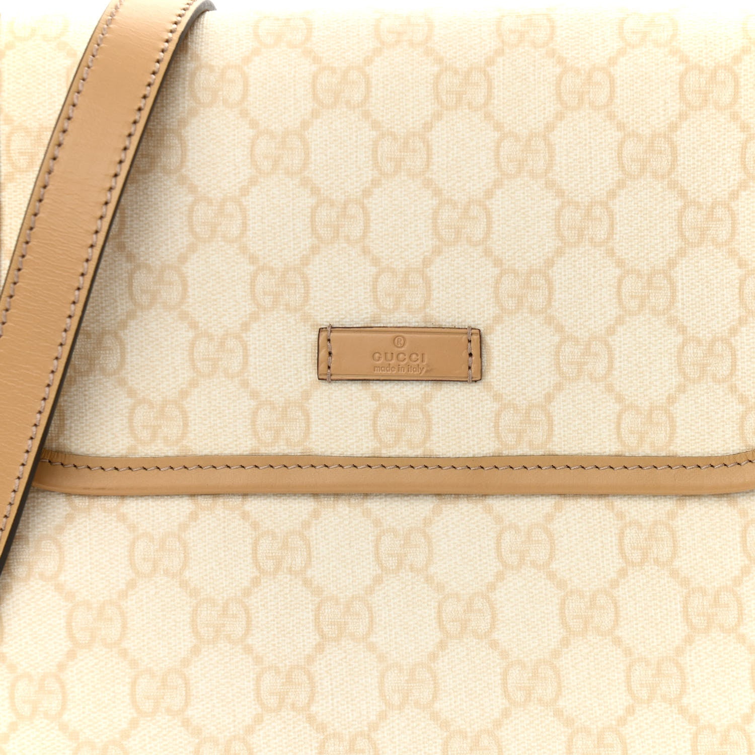 Gucci GG Plus Monogram Small Flap Messenger Bag White 8 of 10