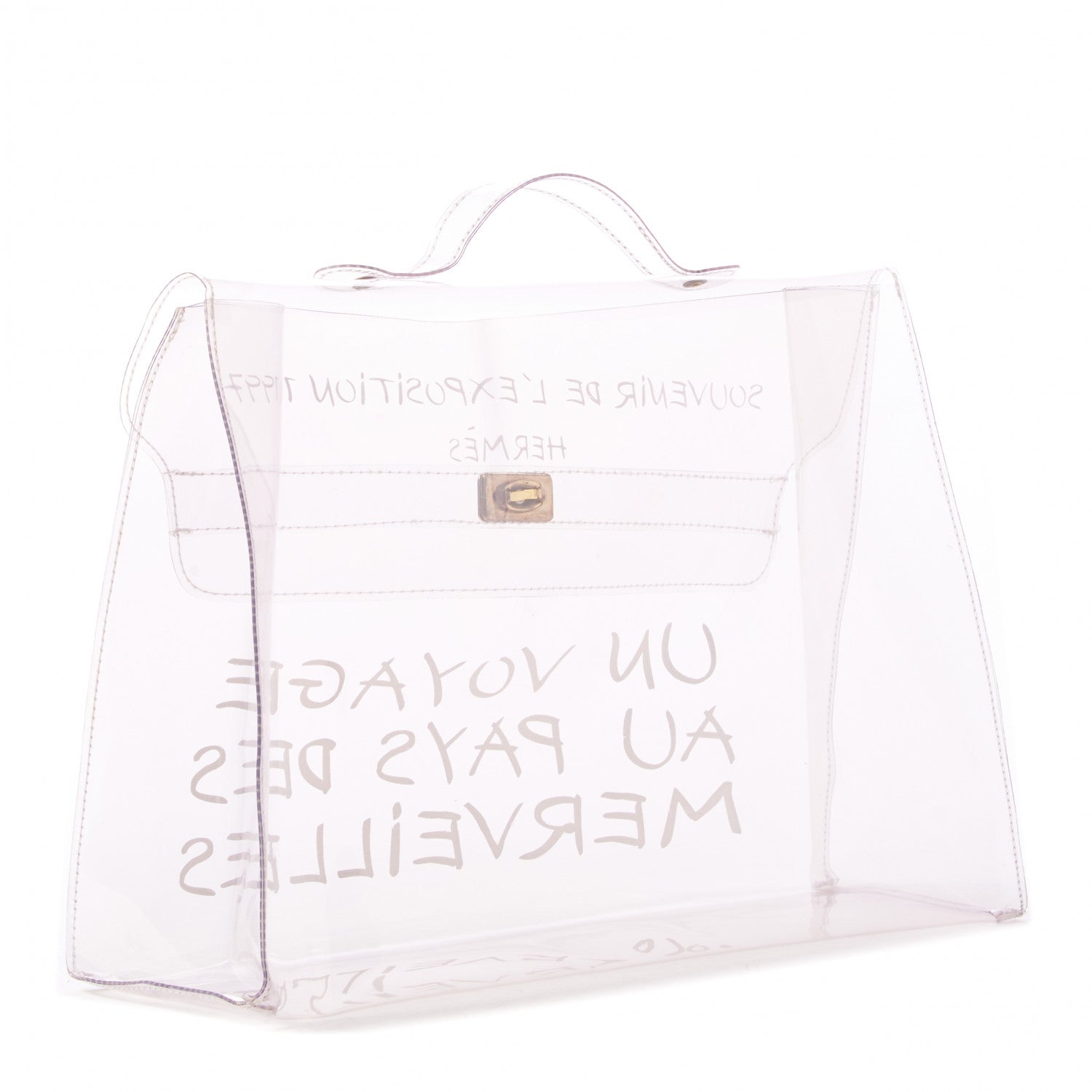 Hermes Vinyl Souvenir De L'Exposition Kelly Transparent 2 of 6