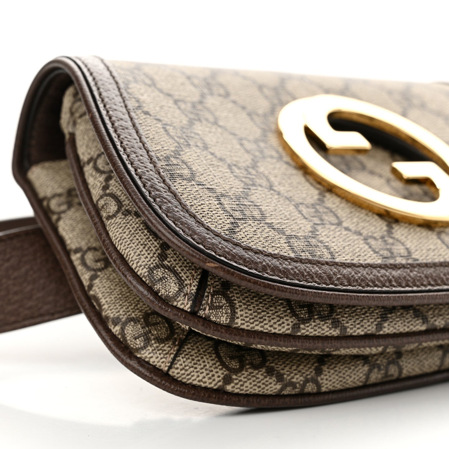 GG Supreme Monogram Textured Dollar Calfskin Blondie Belt Bag 120 48 Beige Ebony New Acero