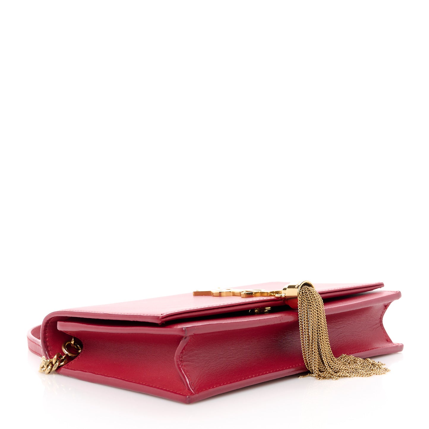 Smooth Calfskin Classic Monogram Kate Tassel Chain Wallet New Lipstick