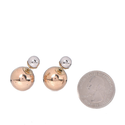 Christian Dior Mise En Dior Tribal Earrings Gold Silver 2 of 4