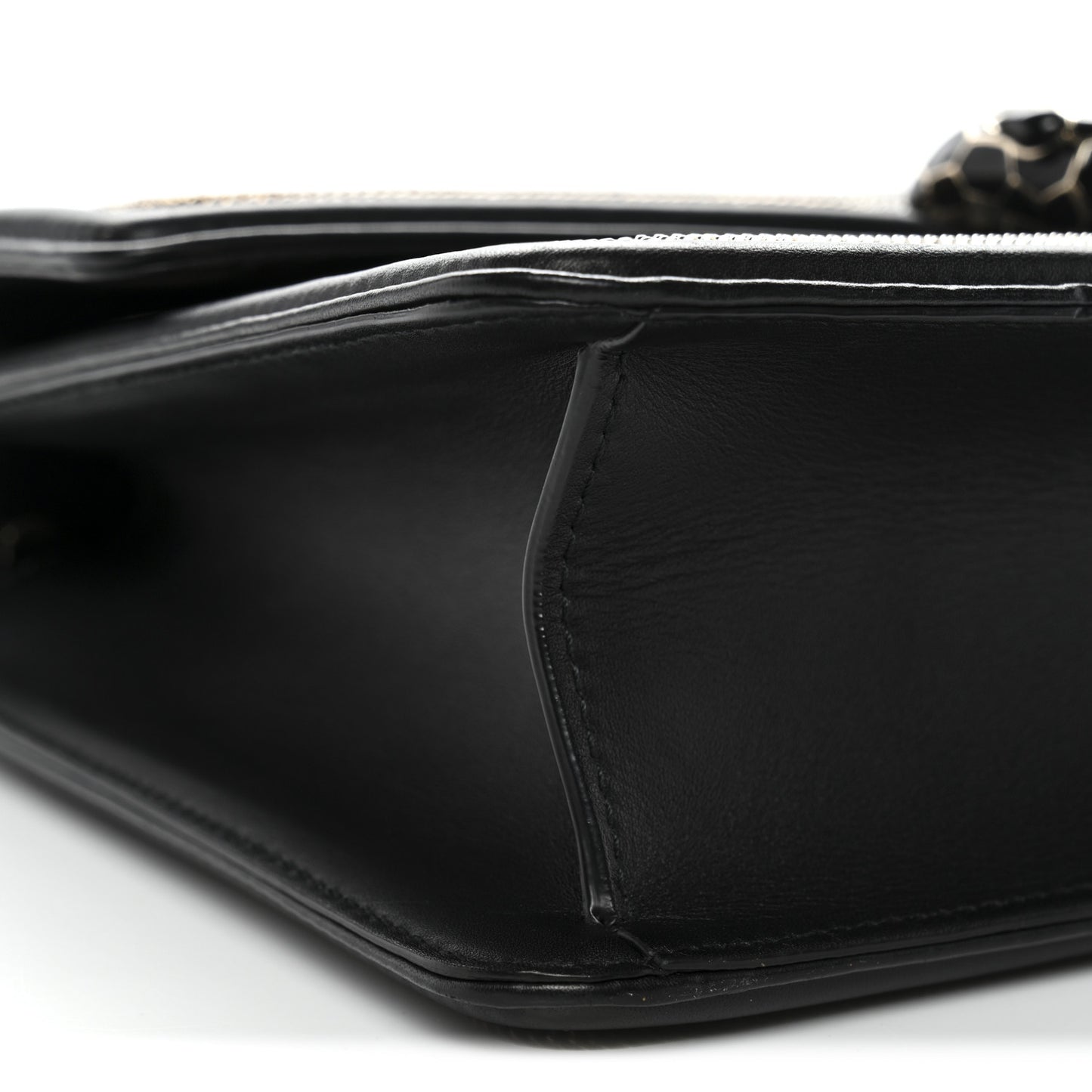 Calfskin Chain Serpenti Forever Crossbody Bag Black