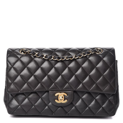 Chanel Lambskin Quilted Medium Double Flap Black 1 of 17