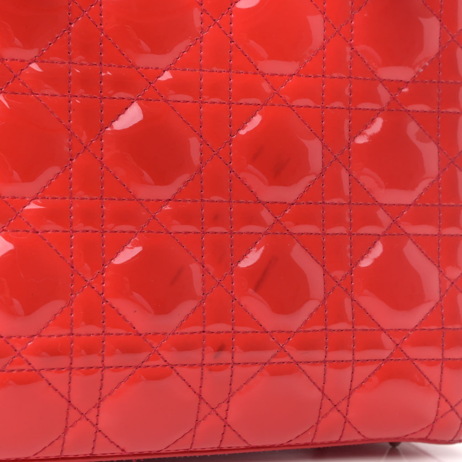 Christian Dior Patent Cannage Medium Lady Dior Red 5 of 5
